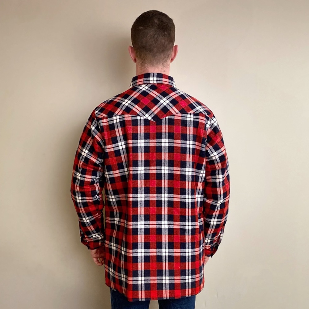 Vintage inspired cotton plaid button up jacket - Picture 3 of 8